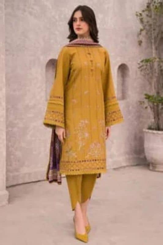 3pcs woman's stitched Embroidery suit 0