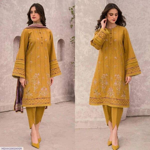 3pcs woman's stitched Embroidery suit 3