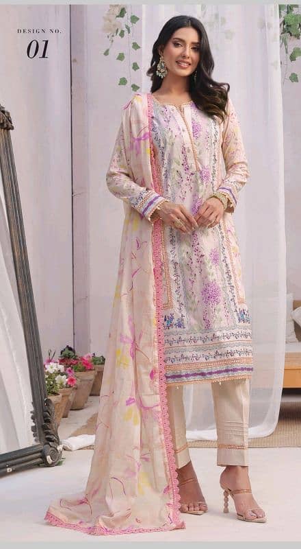 Lawn women 2/3 pcs suits 2