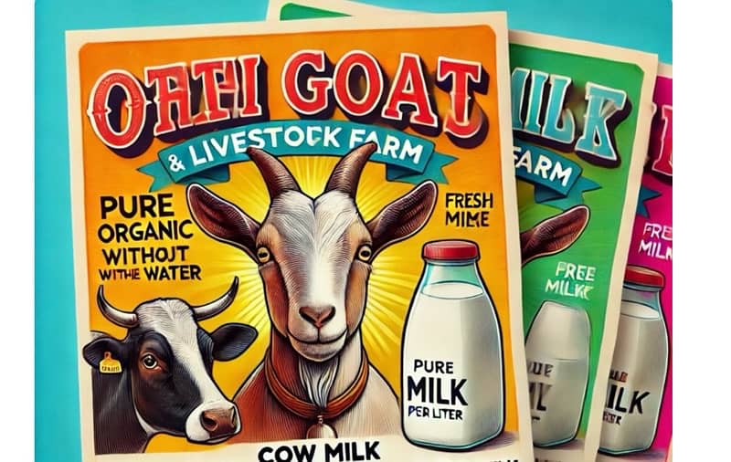 Goat/ Cow/ Buffalo Milk pure organic of Farm 1