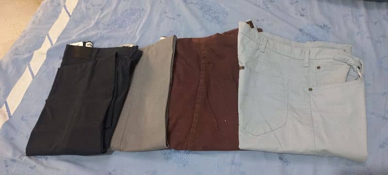 4 pants 2 shirts and 2 stalwar kameez Size XL 2