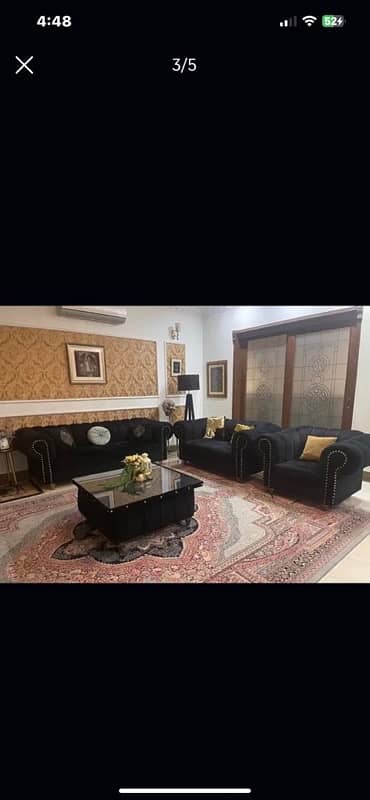 black sofa set with table 3