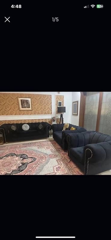 black sofa set with table 4