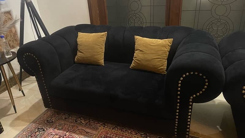 black sofa set with table 6