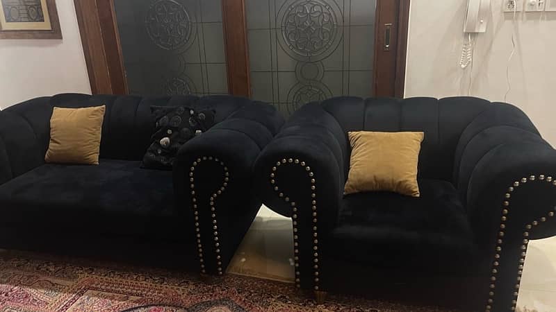 black sofa set with table 8