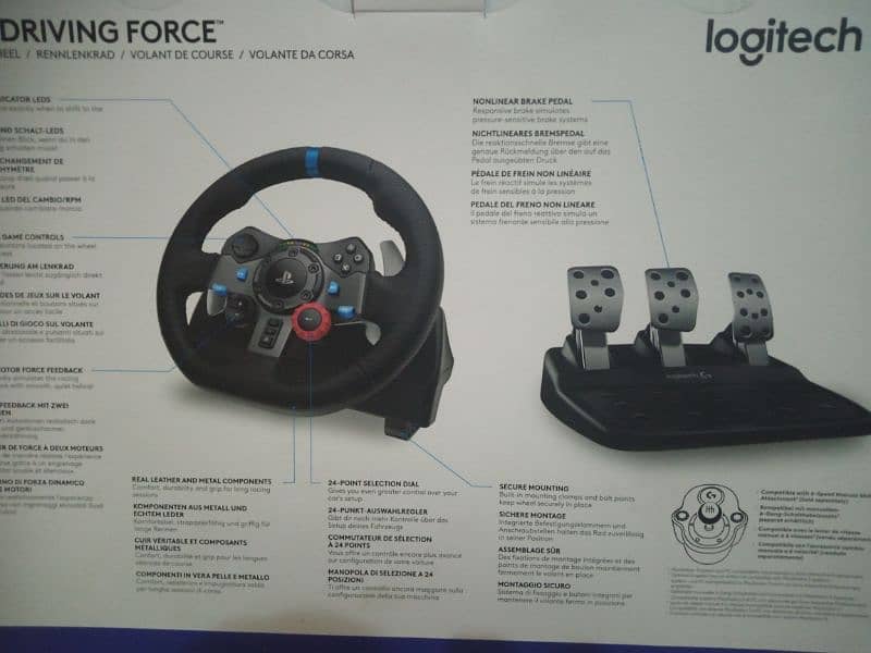 logitech G29 gaming wheel with shifter pc/ps5/ps4/ps3 0