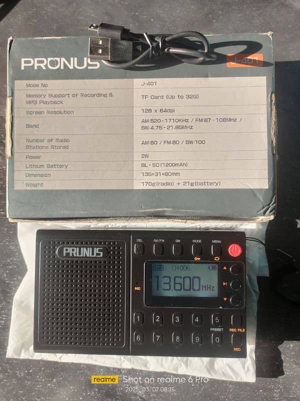 PRUNUS J-401 Recordable Radios AM FM SW Radio 0