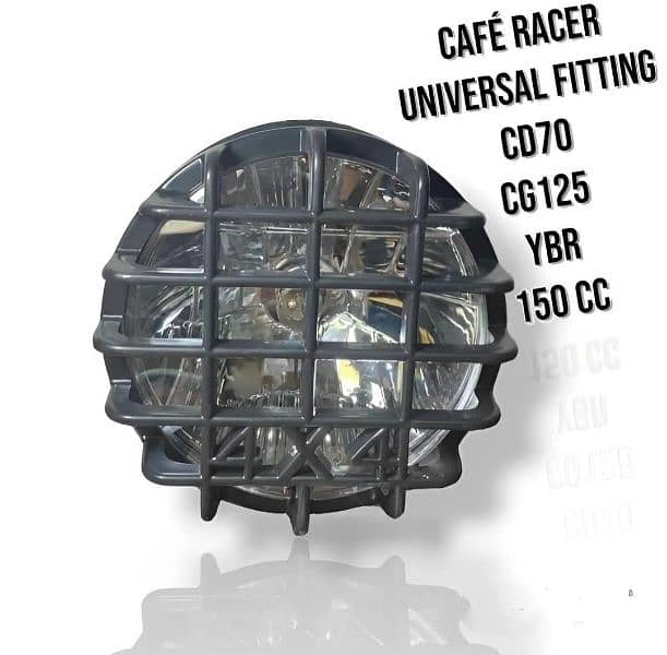 cafe Racer Headlight for 70,125cc bikes, WhatsApp (03145156658) 1