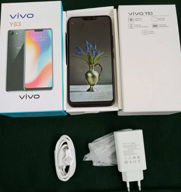 vivo y83" 6/128Gb" with Box charger new 0