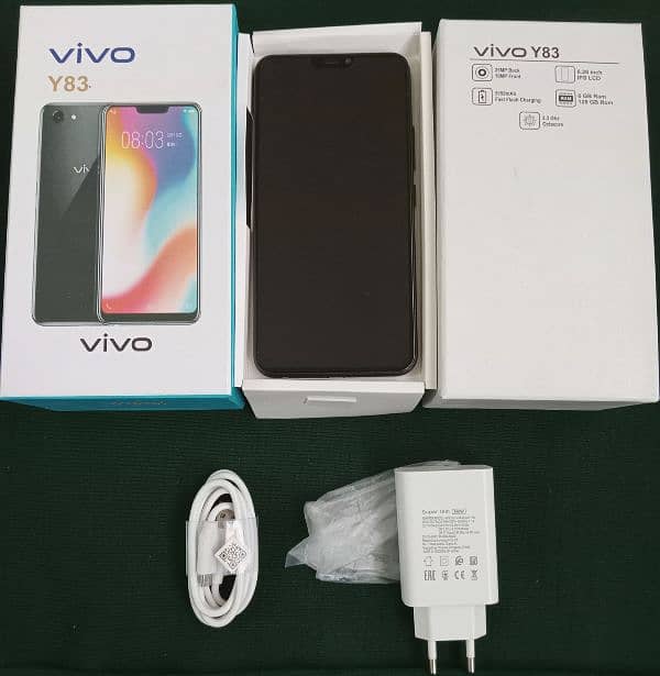 vivo y83" 6/128Gb" with Box charger new 1