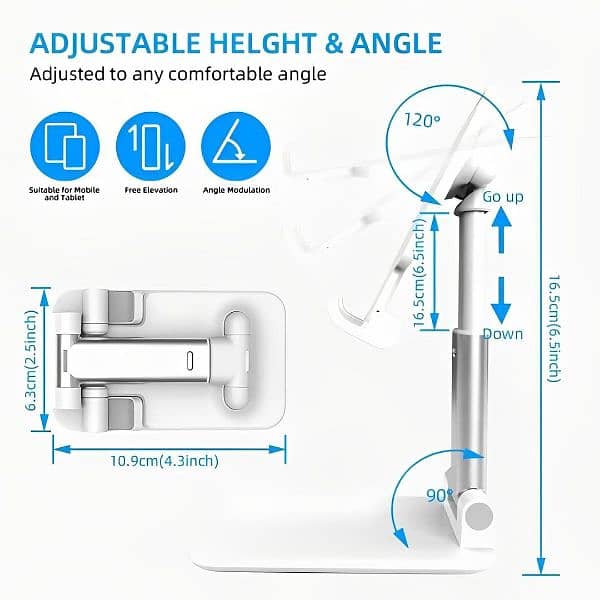 Foldable & Adjustable Mobile & Tablet Stand 8