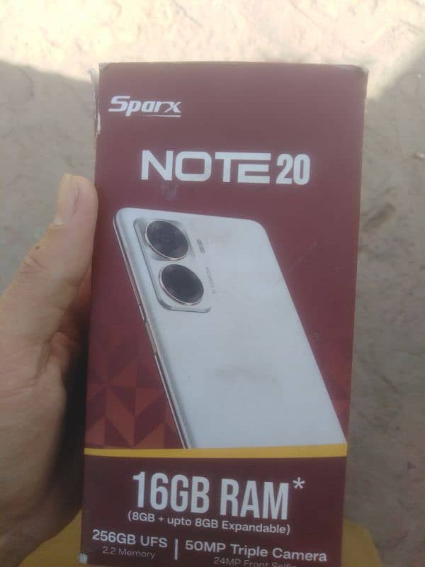 Sparx note20 full box 6.5 month warranty finger & face lock 16/256 Gb 0