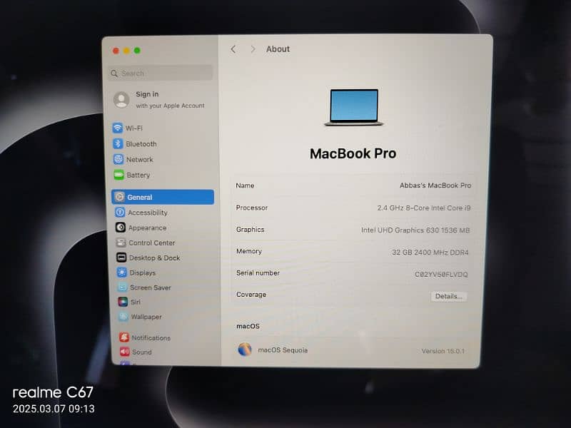 MacBook Pro 2019 7