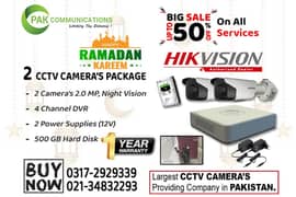 2 CCTV Cameras Package HIK Vision (Authorized Dealer)