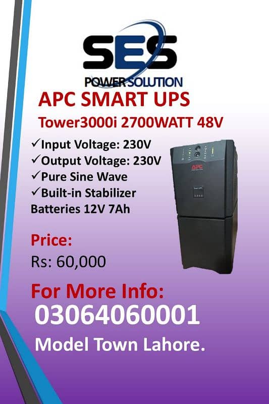 APC SMART UPS 1500VA ,3000VA ,5000VA , 10KVA , 20KVA, 40KVA ALL MODELS 5