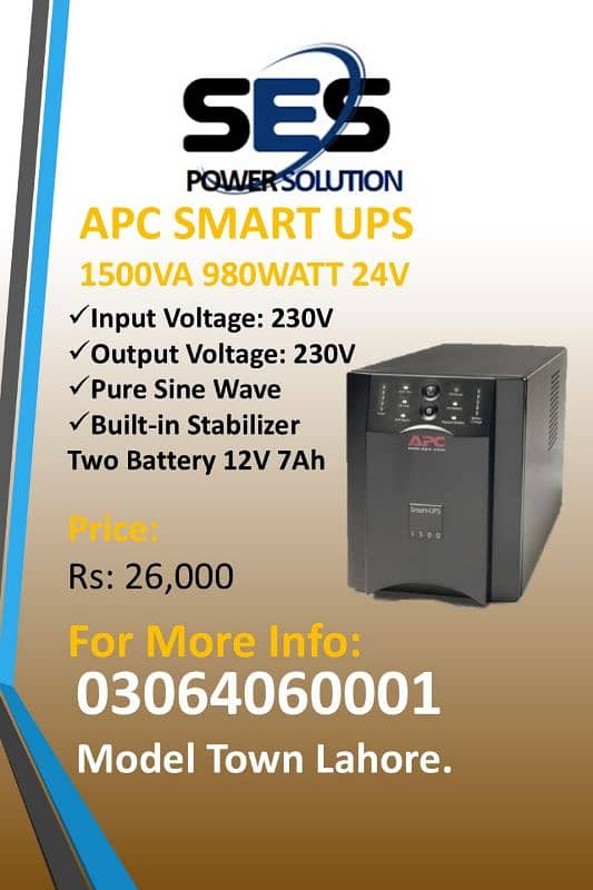 APC SMART UPS 1500VA ,3000VA ,5000VA , 10KVA , 20KVA, 40KVA ALL MODELS 9