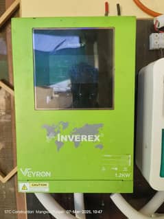 inverex veyron 1.2 inverter with 3 plate 400 wats with battry