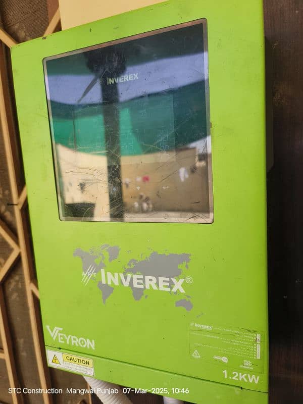 inverex veyron 1.2 inverter with 3 plate 400 wats with battry 4