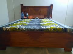 King Size wooden Bed a grade  with 6" inch 2 in 1 ortho mattress