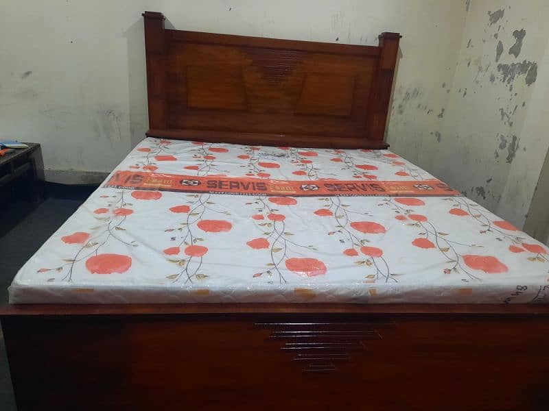 King Size wooden Bed a grade  with 6" inch 2 in 1 ortho mattress 3