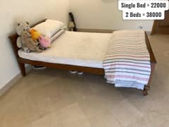 Bed / single bed / wooden single bed / bed set with mattress