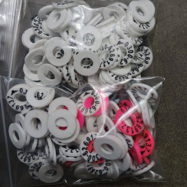 Silicone Rubber Pigeon Rings Printed with Name and Phone Number. 0