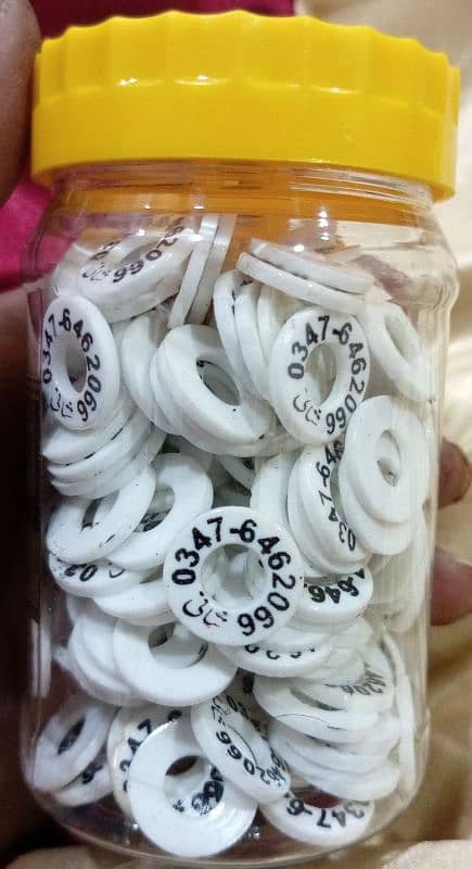Silicone Rubber Pigeon Rings Printed with Name and Phone Number. 2