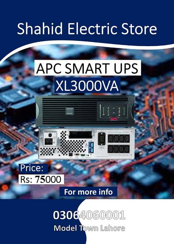 APC SMART UPS 3000VA XL MODEL 5000VA ,10KVA 20KVA 40KVA ALL MODELS 0