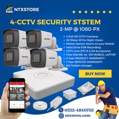 4 HIKVISION CCTV Camera Package Full HD 2-MP