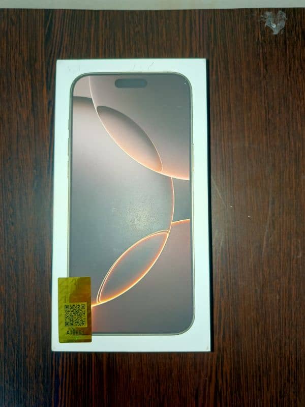 Iphone 16 Pro Max 256 Desert Tit Mercntile Non PTA stk both sim unused 0