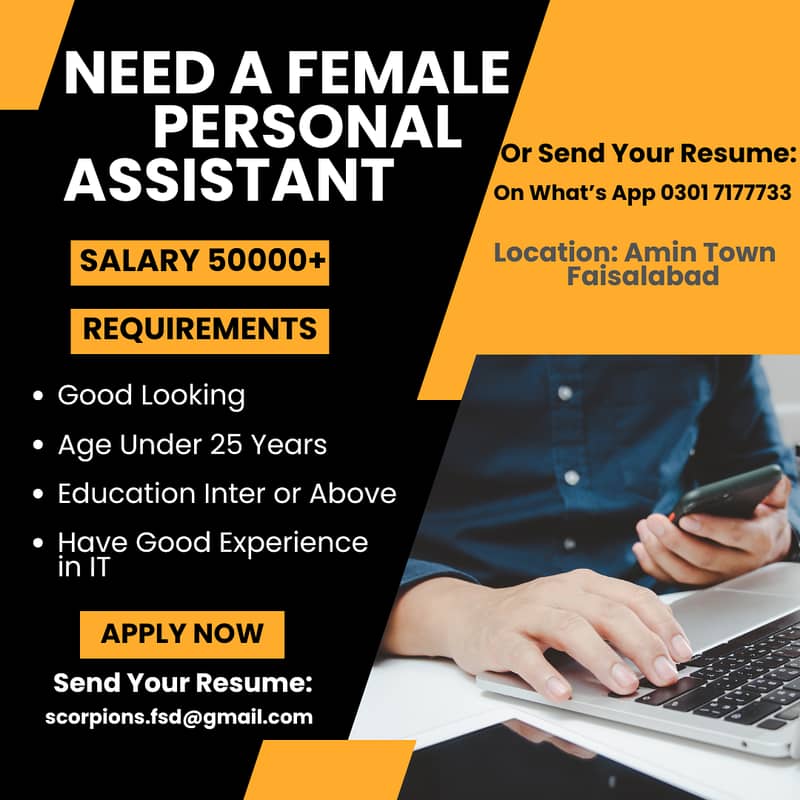 Need A Good Looking Female Persanol Assistant 0