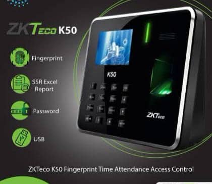 zkteco K50 - Fingerprint Attendence Machine Access Control 0