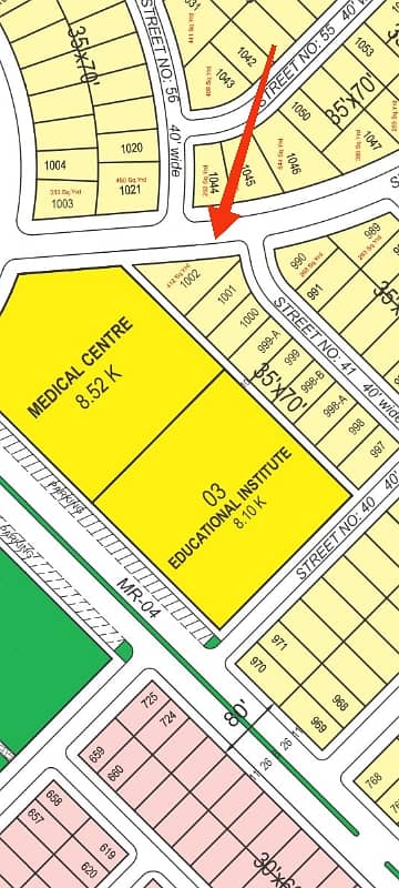 15 Marla 3 Side Open Corner Residential Plot. With Extra Land. Available For Sale. In Faisal Town F-18 Block B Islamabad. 1