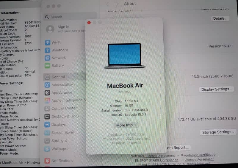 Macbook Air M1, 13", (CTO 16/512) Almost New 1