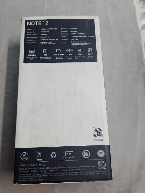 Infinix note 12 5G 8 128 gp exchange bhi ho jayega 8