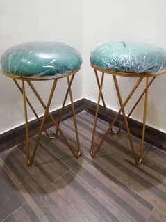 2 velvet stools brand new