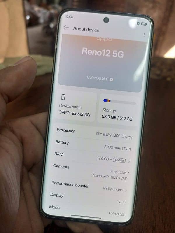 Oppo Reno 12 5G Whatsapp pr rabta karan 3