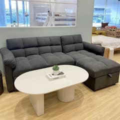 L Shape Sofa Bed - L-Shape Folding Sofa   5 Seater