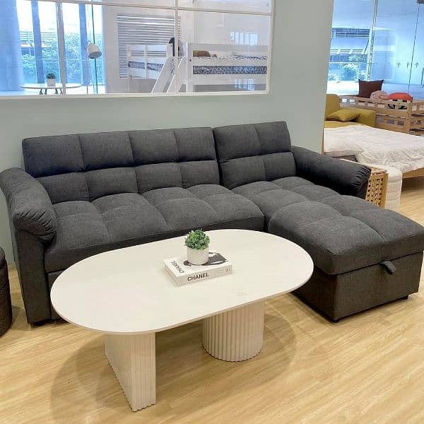 L Shape Sofa Bed - L-Shape Folding Sofa   5 Seater 0