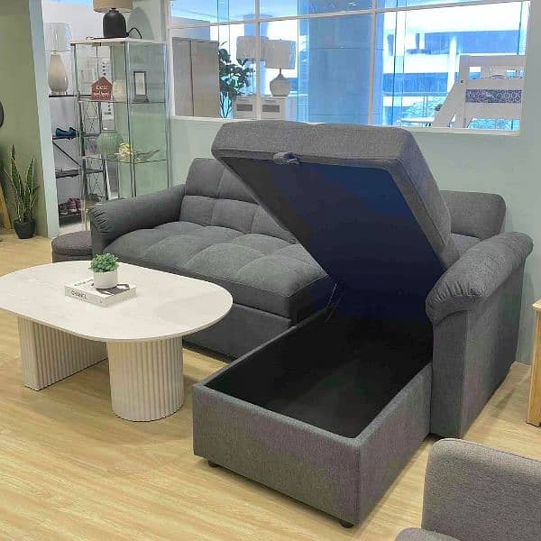 L Shape Sofa Bed - L-Shape Folding Sofa   5 Seater 1