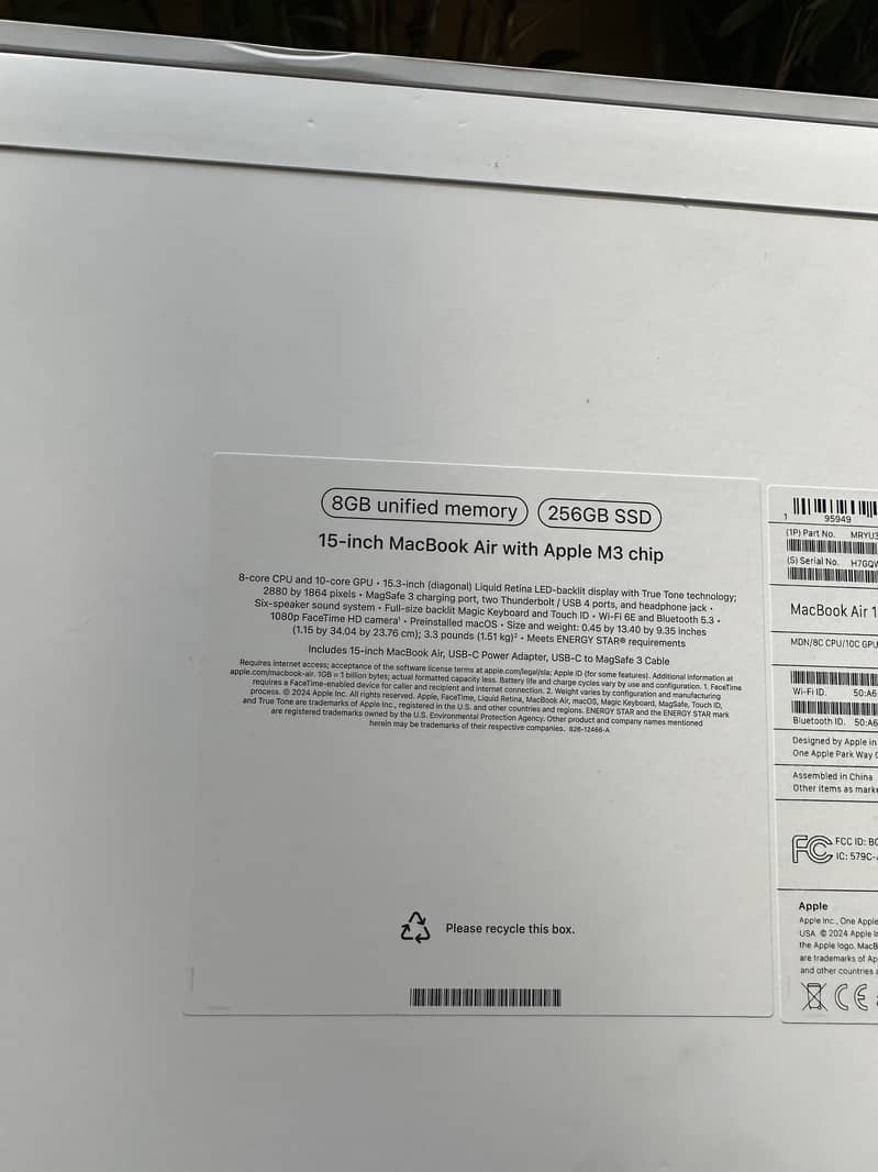 Macbook Air M1 M2 M3 13.6/15.3 inch 16/256 16/512 NEW BRAND SEALED USA 9