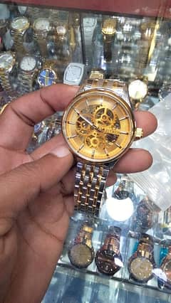 FITRON Automatic skeleton luxury wrist watch