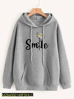 Women's Stitched Cotton Printed Hoodie