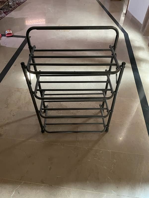 four tier metallic shoe rack 0