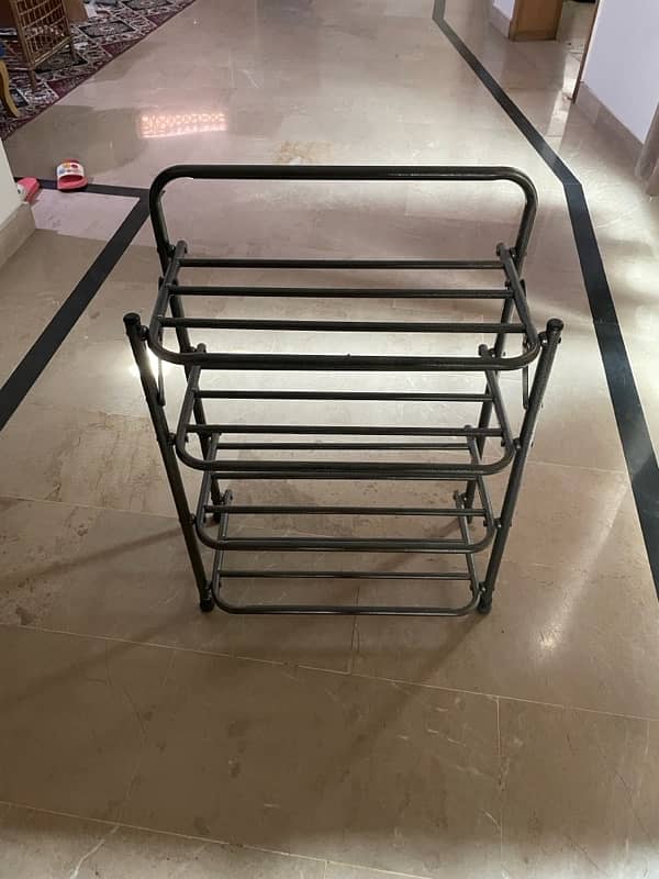 four tier metallic shoe rack 2