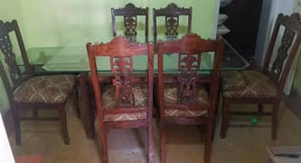 6 chairs dining table