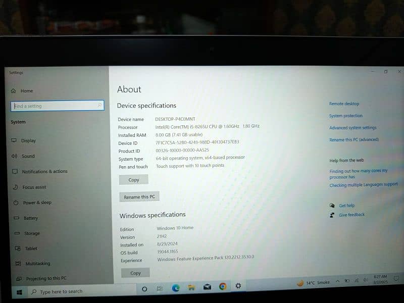 HP laptop core i5 8th generation pro book 5