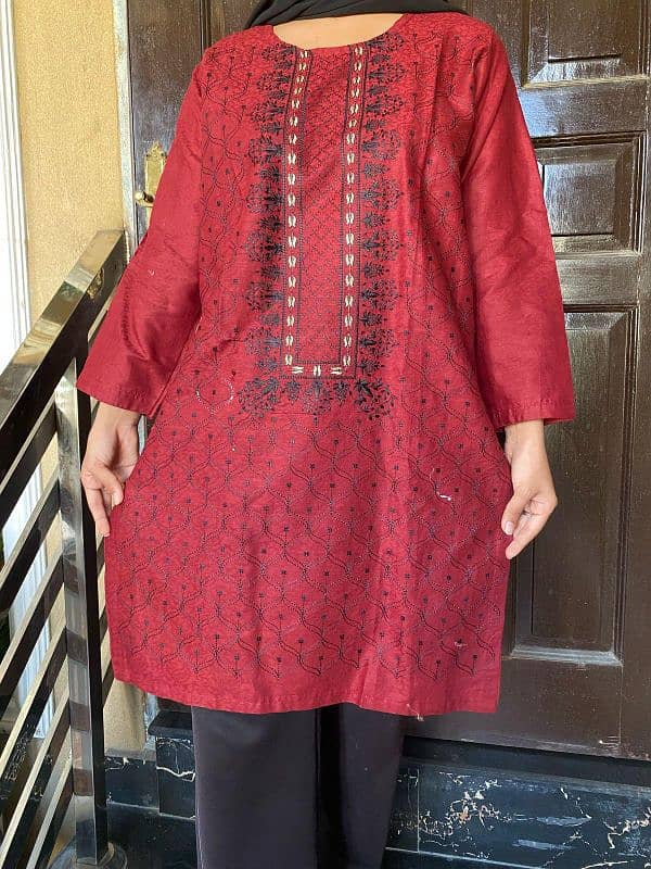 Eid Collection cotton two piece good quality stuff  embroidery wor 7