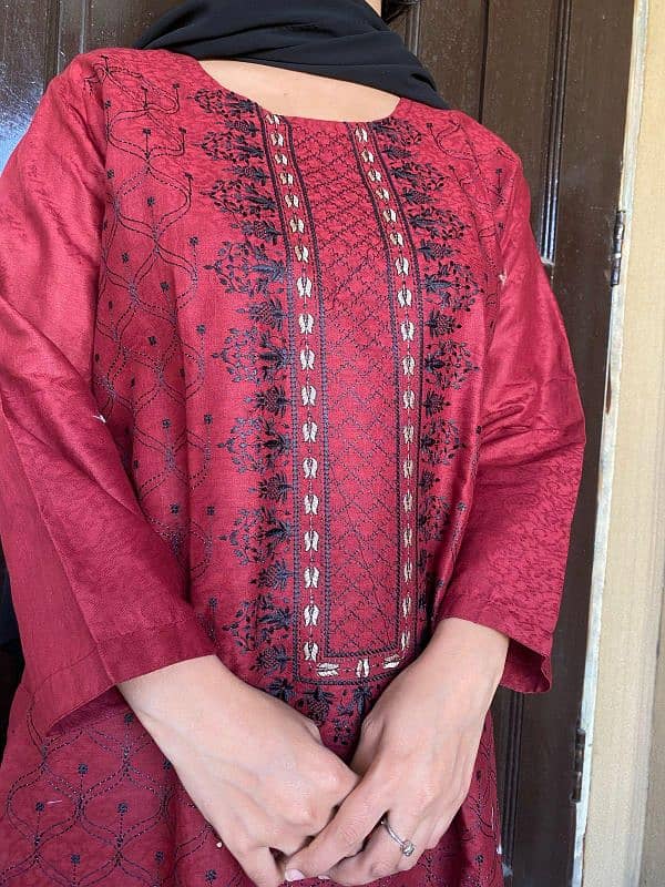 Eid Collection cotton two piece good quality stuff  embroidery wor 8