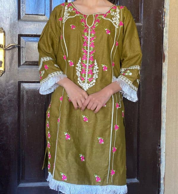 Eid Collection cotton two piece good quality stuff  embroidery wor 9